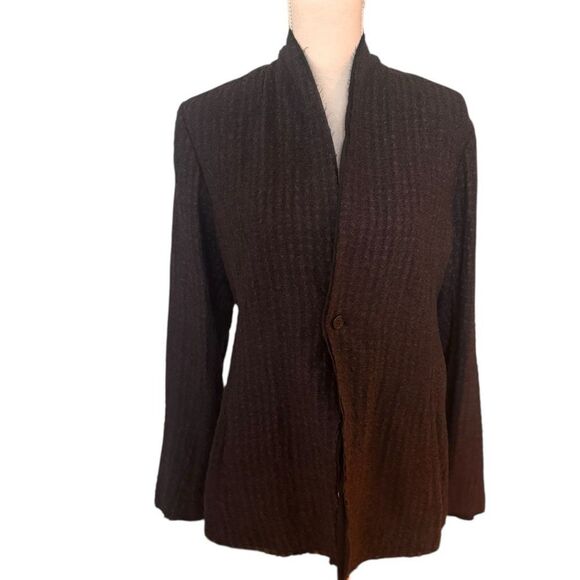 Pas de Calais Watermark Herringbone Jacket in Brown 38 - Picture 3 of 7